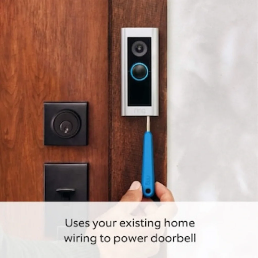 Ring Doorbell with Silver and Black Finish